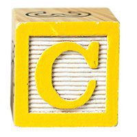 Photo of block letter C