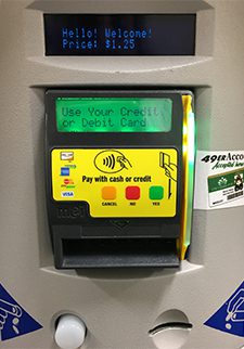 Photo of vending machine card reader