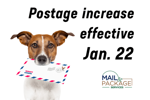 Postage increase effective Jan. 22