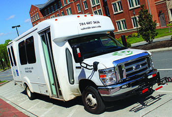 Photo of SafeRide 15-passenger van that will be used for Summer Shuttle service