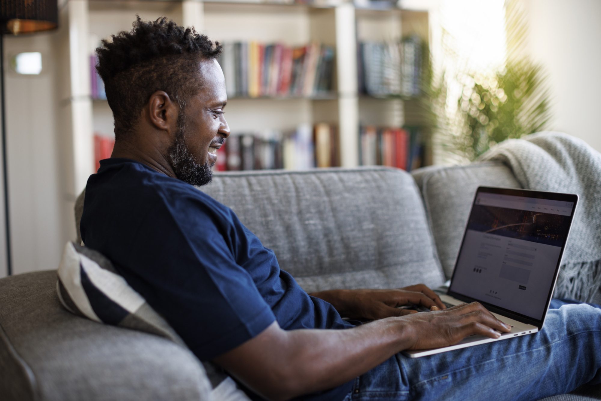 Student with laptop