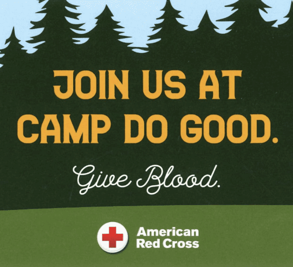 Graphic with text: Join us at Camp Do Good