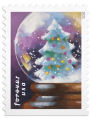 snow globe stamp