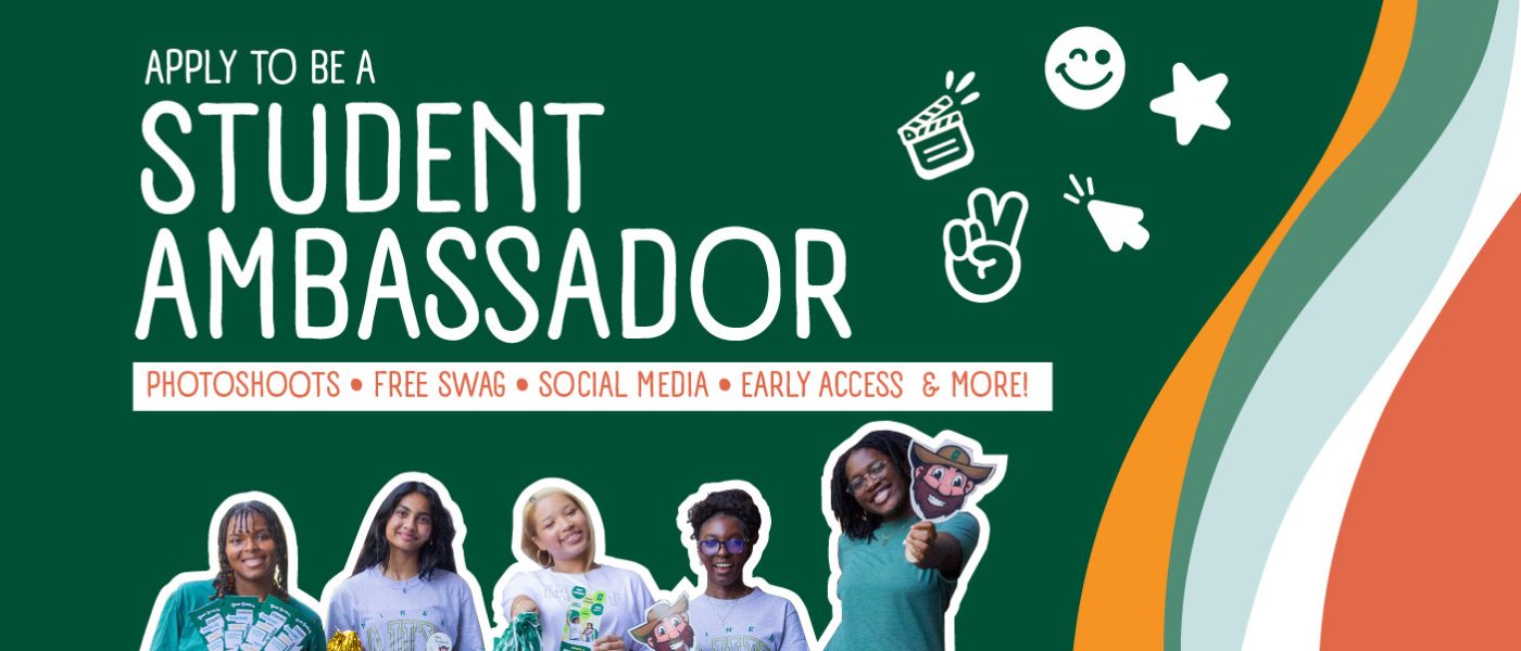Apply to become a student ambassador! Photoshoots, free swag, early access and more!