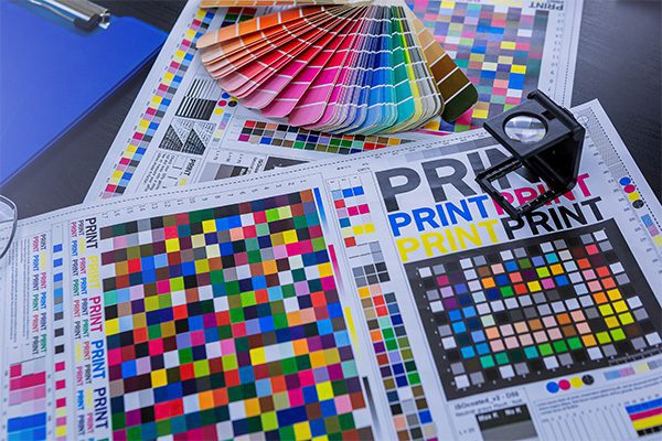 Pile of printing color chips.